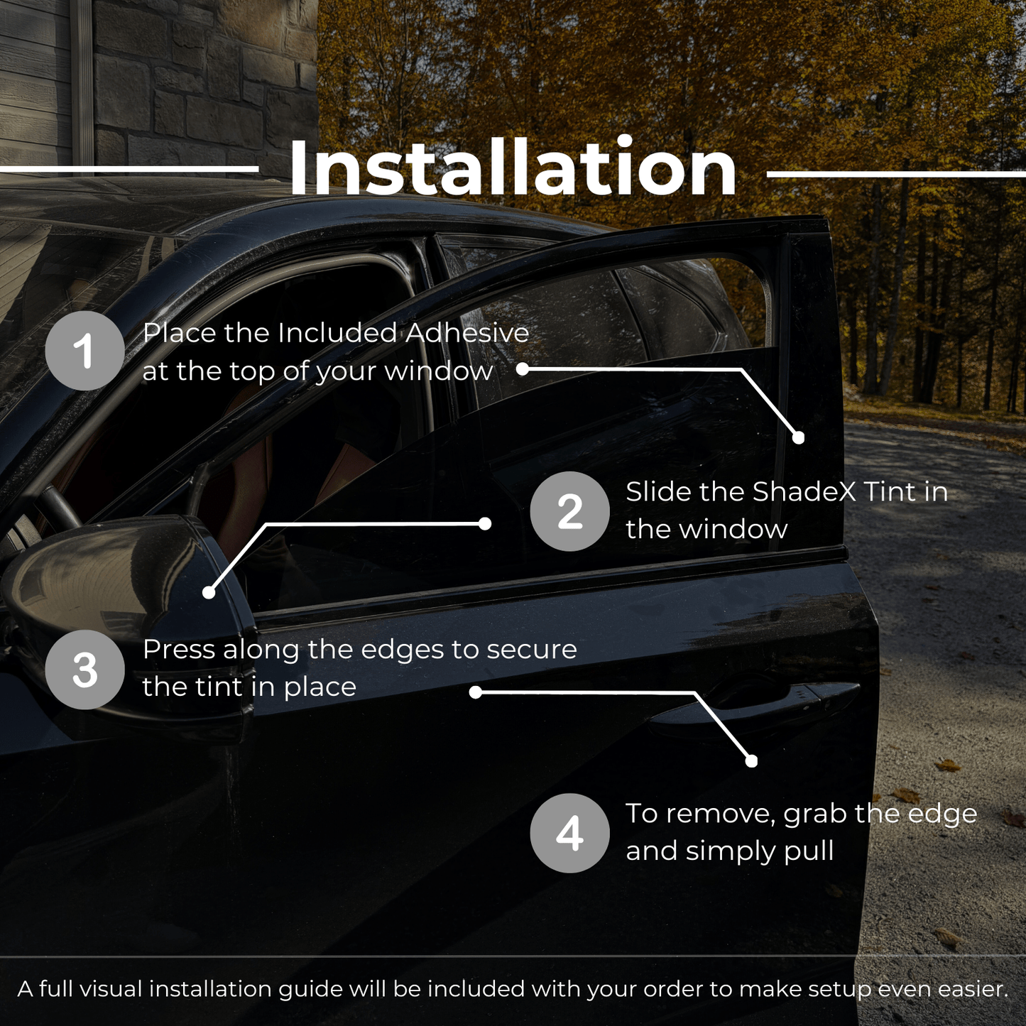 ShadeX Reusable Custom Cut Tint – Front side